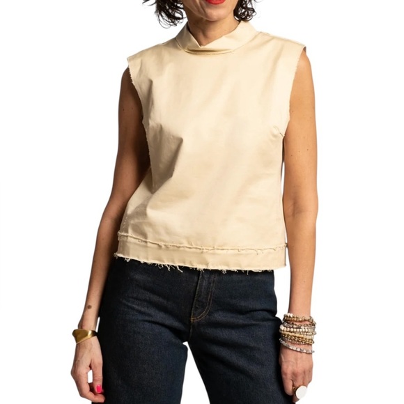 Frances Valentine NEW Navy Colette Shell Tank Top - Picture 2 of 7